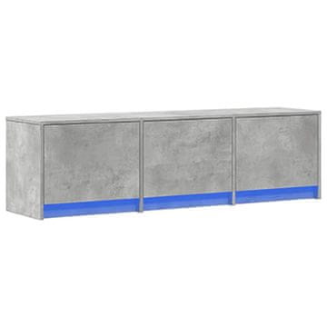 Vidaxl TV omarica z LED Betonsko siva 140 x 34 x 40 cm Konstruiran les