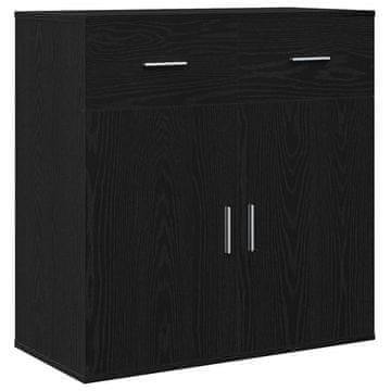 Vidaxl Strani šal Črna Orehovina 78 x 38 x 80 cm Konstruiran les