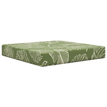Vidaxl Zunanja blazina za kavč Listnati dizajn 60 x 60 x 8 cm