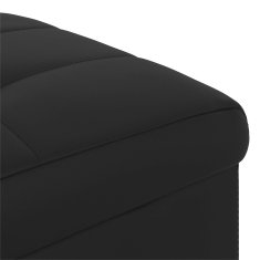 Vidaxl Ottoman s shranjevanjem Črna 40 x 40 x 45 cm Umetna koža