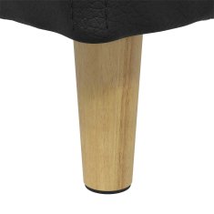 Vidaxl Ottoman s shranjevanjem Črna 80 x 80 x 45 cm Umetna koža