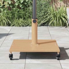 Vidaxl Podstavek za senčnik 26.75 kg Svetlo leseno Kvadrat Nastavljivo