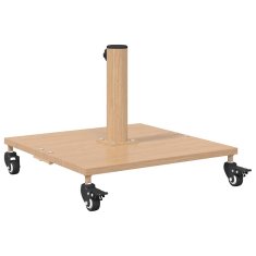 Vidaxl Podstavek za senčnik 26.75 kg Svetlo leseno Kvadrat Nastavljivo