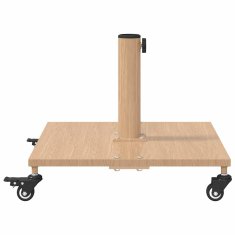 Vidaxl Podstavek za senčnik 26.75 kg Svetlo leseno Kvadrat Nastavljivo