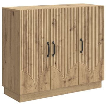 Vidaxl Strani šal Artisan hrast 89 x 34,5 x 77 cm Inženirski les
