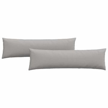 Vidaxl Blazine za kavč 2 szt. Oblačno siva 145 x 40 cm blago