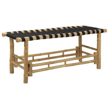 Vidaxl Vrtna klop 110 x 38 x 40 cm Bambus Naravna Pravokotna
