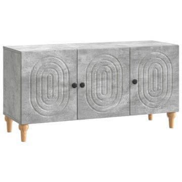 Vidaxl TV omarica Betonsko siva 99 x 34,5 x 50 cm Inženirski les