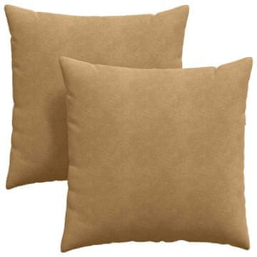 Vidaxl Blazine za kavč 2 szt. Rjava 60 x 60 cm Žametna tkanina