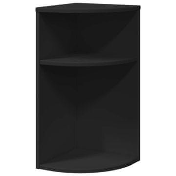 Vidaxl Stranska miza Črna 29,6 x 29,6 x 60 cm Konstruiran les