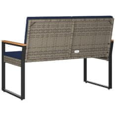Vidaxl Zunanja klop 2 -Seater 107 x 61 x 80 cm poli ratan Pravokotna