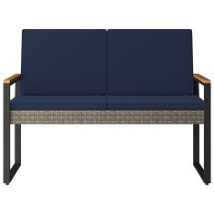 Vidaxl Zunanja klop 2 -Seater 107 x 61 x 80 cm poli ratan Pravokotna