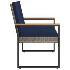 Vidaxl Zunanja klop 2 -Seater 107 x 61 x 80 cm poli ratan Pravokotna