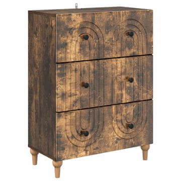 Vidaxl Predalna omara Dimljen hrast 66 x 34,5 x 90 cm Inženirski les