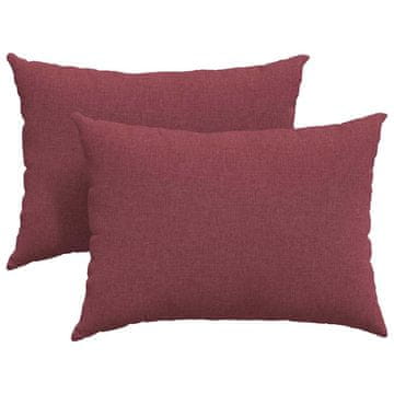 Vidaxl Blazine za kavč 2 szt. Vinorodna rdeča 70 x 50 cm blago