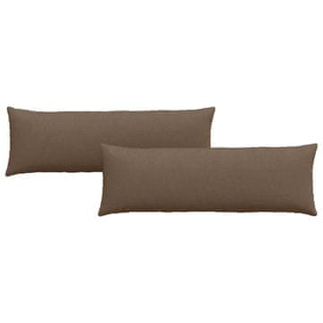 Vidaxl Blazine za kavč 2 szt. Rjava 120 x 40 cm blago