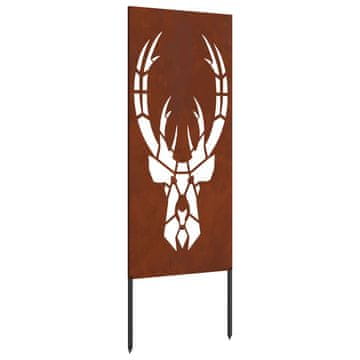 Vidaxl Zaslon za zasebnost v vrtu Rjav 50 x 140 cm Odporno jeklo