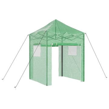 Vidaxl Rastlinjak s prenosnim okvirjem Zelena 200 x 200 x 300 cm elezo