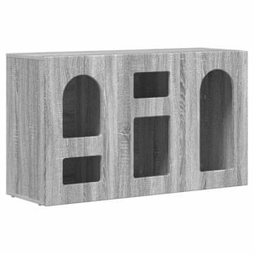 Vidaxl Strani šal Siva Sonoma 100 x 35 x 59 cm Konstruiran les