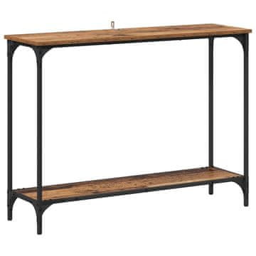 Vidaxl Konzolna miza Star les 101 x 30.5 x 75 cm Konstruiran les