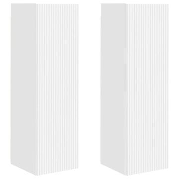 Vidaxl TV stenska omara 2 szt. Bela 30 x 31 x 100 cm Konstruiran les