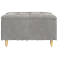 Vidaxl Ottoman s shranjevanjem Svetlo siva 80 x 80 x 45 cm Žamet