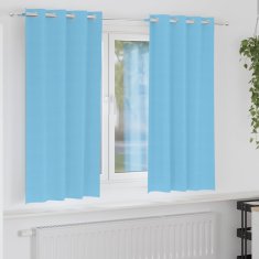 Vidaxl Zavese za zatemnitev z obroči 2 szt. Sveta modra 175 x 140 cm