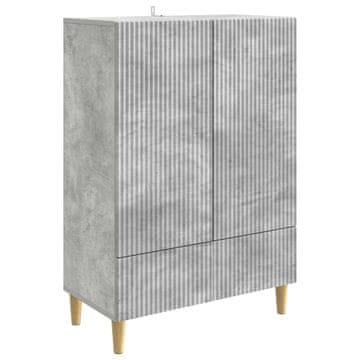 Vidaxl Strani šal Betonsko siva 66 x 34,5 x 95 cm Inženirski les