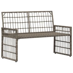 Vidaxl Zunanja klop 2 -Seater 116 x 55 x 82 cm Jeklo in poli ratan