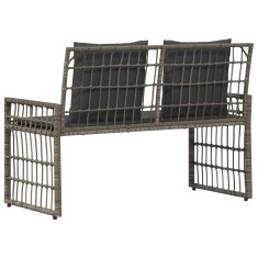 Vidaxl Zunanja klop 2 -Seater 116 x 55 x 82 cm Jeklo in poli ratan