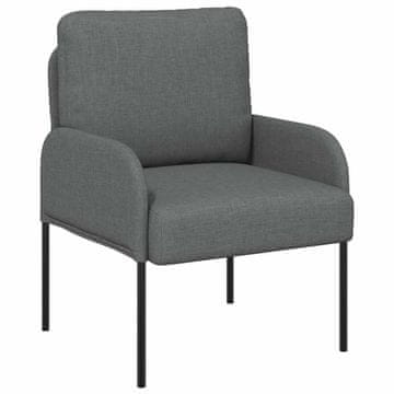 Vidaxl Sedežne garniture z blazino 55cm Temno siva Vezani les