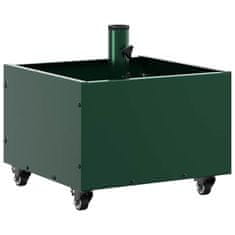Vidaxl Podstavek za senčnik 11.75 kg Zelena Jeklo Kvadrat