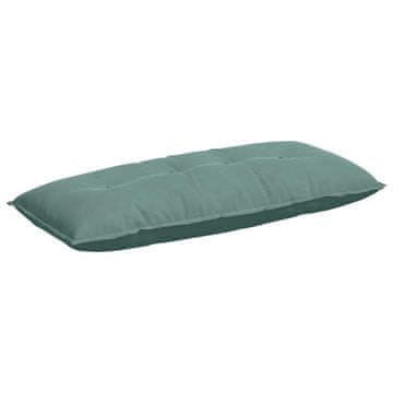 Vidaxl Poglavni vzglavnik Morsko zelena 120 x 50 cm Žametna tkanina