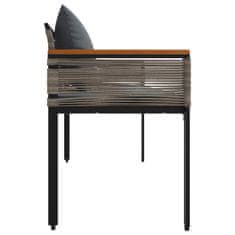 Vidaxl Zunanja klop 2 -Seater 117 x 54 x 74.5 cm poli ratan