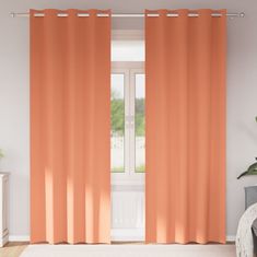 Vidaxl Zavese za zatemnitev z obroči 2 szt. Terakota 260 x 140 cm