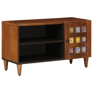 Vidaxl TV omarica z vrati Oreh 80 x 33 x 46 cm Masiven les manga