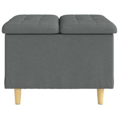 Vidaxl Ottoman s shranjevanjem Temno siva 60 x 60 x 45 cm blago