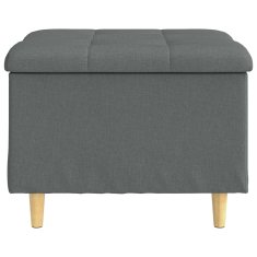 Vidaxl Ottoman s shranjevanjem Temno siva 60 x 60 x 45 cm blago