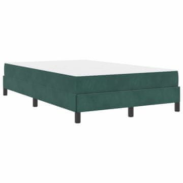 Vidaxl Postelja z vzmetnico Temno zelena 120 x 190 cm blago
