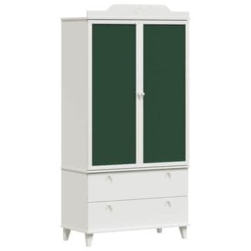Vidaxl Kreda omara z vrati ROROS Bela 90 x 45 x 180 cm Konstruiran les