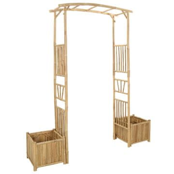 Vidaxl Vrtni lok Naravna 177 x 40 x 205 cm Bambus