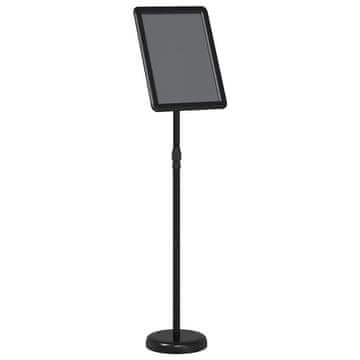 Vidaxl Razstave na sejmih Črna 30 x 25 x 128 cm Aluminij