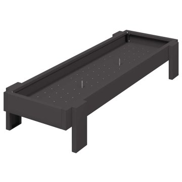 Vidaxl Krmilna posoda za kokoši Črna 80 x 28 x 13.5 cm