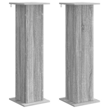 Vidaxl Stojalo za rastline 2 kos Siva Sonoma 30,5 x 30 x 100,5 cm
