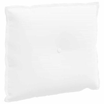 Vidaxl Poglavni vzglavnik Bela 60 x 19 x 50 cm blago