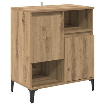 Vidaxl Strani šal Umetni hrast 60 x 35 x 70 cm Konstruiran les