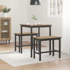 Vidaxl Jedilne mize 60 x 60 x 75 cm Inženirski les Artisan hrast
