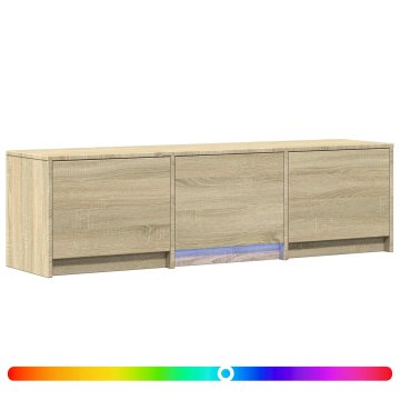 Vidaxl TV omarica z LED osvetlitvijo Sonoma hrast 140 x 34 x 40 cm