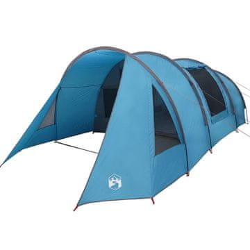 Vidaxl Tunelski šotor za 4 osebe Modra in siva 778 x 356 x 210 cm