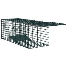 Vidaxl Zamka za živali Zelena 31 x 13 x 12cm Jeklo